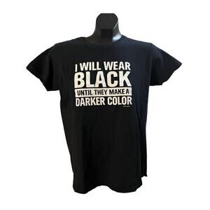 Gildan ComputerGear “I Will Wear Black” Graphic T-Shirt – Size Medium